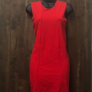 Red fitted dress